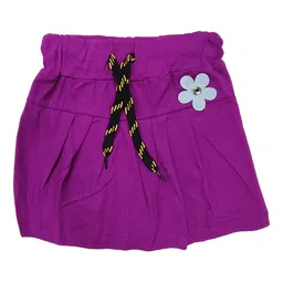 BAESD Girls Pure Cotton Pleated Above Knee A-Line Skirt-image-81