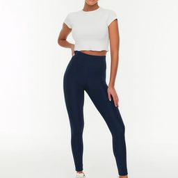 Trendyol Women Navy Blue Solid Tights-picture-54