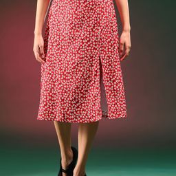 Stylecast X Kotty Printed A-Line Knee Length Skirts-picture-23