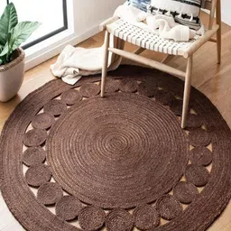 Art Avenue Fluent Brown Round Jute Carpet-image-11