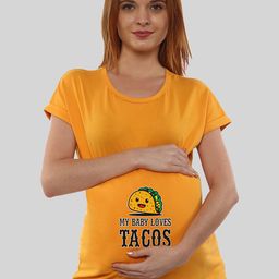 SillyBoom Typography Printed Maternity Cotton T-shirt-image-87