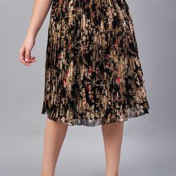 Antheaa Girls Printed Flared Knee-Length Skirt-image-57