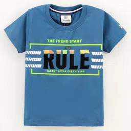 Noddy Boys Blue Typography Printed Applique T-shirt-picture-9