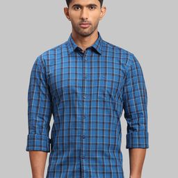 Parx Slim Fit Checked Cotton Casual Shirt-image-98