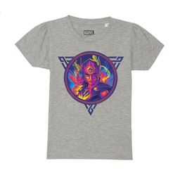 Marvel by Wear Your Mind Girls Grey & Blue Printed Regular Fit T-shirt-image-38