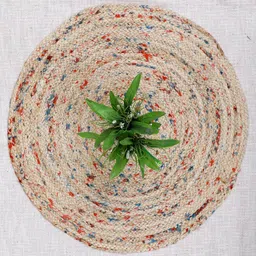 Art Avenue Dear Beige & Red Braided Round Jute Rug-15