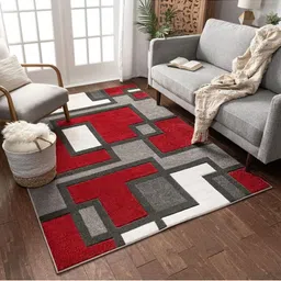 IMRA CARPET Maroon Geometric Woollen Carpet-picture-50
