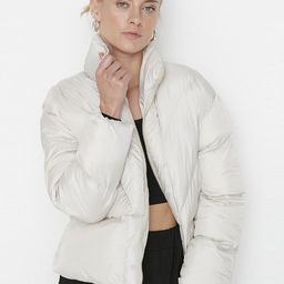 Trendyol Women Grey Puffer Jacket-image-65