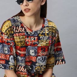 Diversify Women Typography Printed Applique T-shirt-image-72