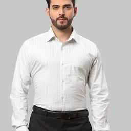 Raymond Men Green Checked Slim Fit Cotton Formal Shirts-image-52