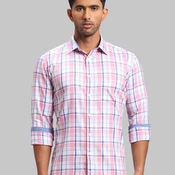 Parx Men Slim Fit Tartan Checks Cotton Casual Shirt-image-85