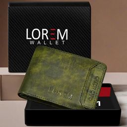 LOREM Men Abstract Textured Card Holder Two Fold Wallet-30