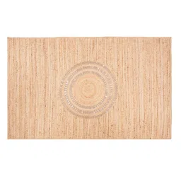 Art Avenue Brown Self-Design Jute Rectangle Rug-picture-21