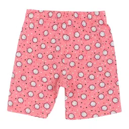 PROTEENS Girls Pink & White Conversational Printed Cotton Shorts-image-15
