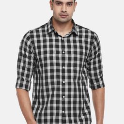 BYFORD by Pantaloons Men Slim Fit Tartan Checks Checked Casual Shirt-picture-10
