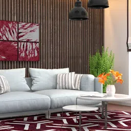 Sapana Carpet-Mats Maroon Geometric Contemporary Carpet-image-40
