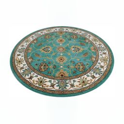 IMRA CARPET Green & Brown Ethnic Motifs Printed Woollen Regular Carpet-image-41