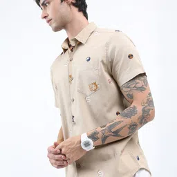 KETCH Printed Casual Shirt-image-99