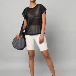 MKH Printed Extended Sleeves Dri-FIT Semi Sheer Relaxed Fit  Pockets Sports T-shirt-54