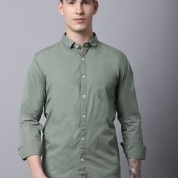 Majestic Man Men Green Slim Fit Pure Cotton Casual Shirt-image-92