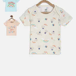 MINI KLUB Infants Boys Pack Of 3 Printed Pure Cotton T-shirt-picture-10