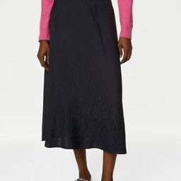 Marks & Spencer Jacquard Midi Slip Skirt-image-58