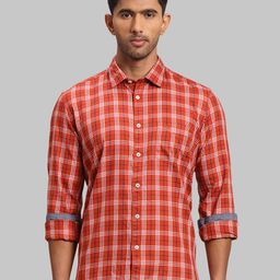 Parx Men Slim Fit Cotton Checked Casual Shirt-image-71