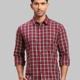 Parx Men Slim Fit Cotton Checked Casual Shirt-image-90