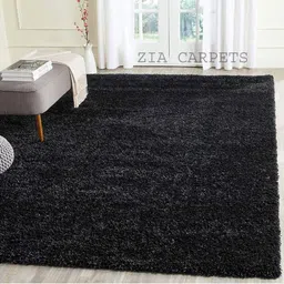 IMRA CARPET Charcoal Solid Handmade Polyester Carpet-image-86