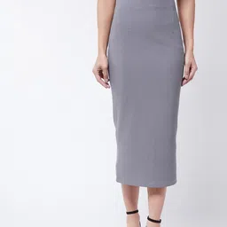 Purple Feather Women Pencil Skirt-picture-16