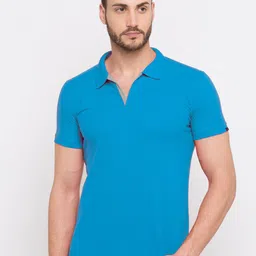 Status Quo Men Blue Polo Collar T-shirt-image-97