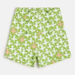 MINI KLUB Kids Girls Floral Printed Pure Cotton Mid Rise Shorts-image-75