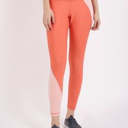STUDIOACTIV Women Orange & Pink Colourblocked Tights-image-44