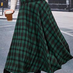 Stylecast X KPOP Checked A-Line Maxi Skirt-image-18