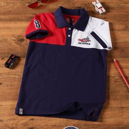3PIN Boys Colourblocked Polo Collar Cotton T-shirt-image-99