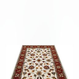 IMRA CARPET Grey Floral Printed Woollen Carpet-picture-1