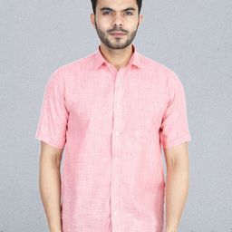 TAHVO Men Peach-Coloured Comfort Casual Shirt-picture-29
