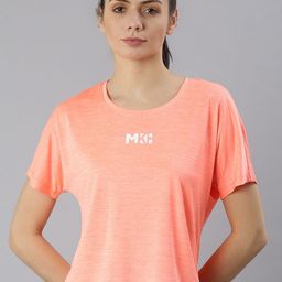 MKH Women Orange & White Brand Logo Kimono Sleeves Crop Dri-FIT T-shirt-picture-44