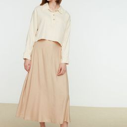 Trendyol High Rise Midi Length A Line Skirt-picture-55