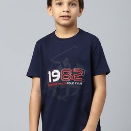 Beverly Hills Polo Club Boys Typography Printed Round Neck Cotton T-Shirt-image-93