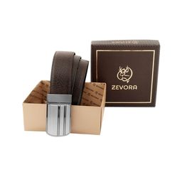 ZEVORA Men Textured Leather Reversible Belt-picture-1