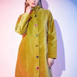 STREET 9 Velvet Single-Breasted Longline Overcoat-picture-47
