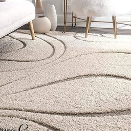 IMRA CARPET Grey & Cream Abstract Contemporary Woollen Carpet-picture-5