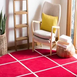 Safiya Carpet Red & White Geometric Woollen Traditional Carpet-image-29
