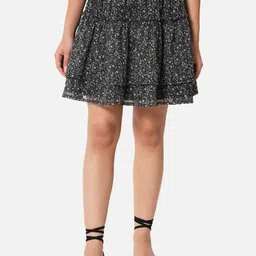 BAESD Floral Printed Tiered Skirt-image-61