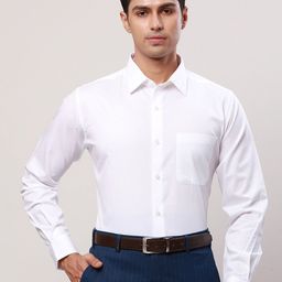 Raymond Slim Fit Cutaway Collar Cotton Formal Shirt-image-50