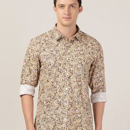MERCHANT MARINE Men Classic Slim Fit Floral Printed Casual Shirt-image-96