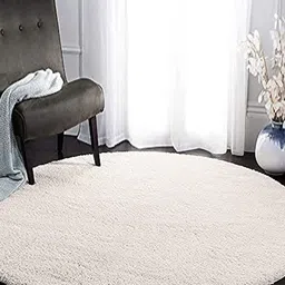 Safiya Carpet Beige Anti-Skid Round Carpet-25