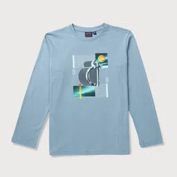 Gini and Jony Boys Blue Raw Edge T-shirt-image-6