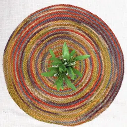 Art Avenue Doors Red & Yellow Round Jute Rug-image-67
